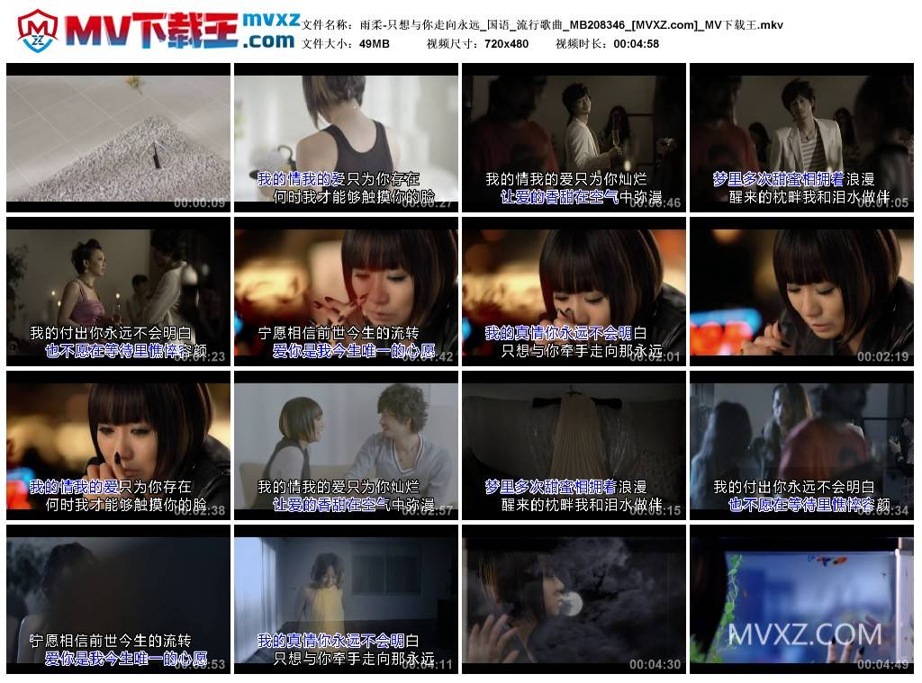 雨柔-只想与你走向永远_国语_流行歌曲_MB208346